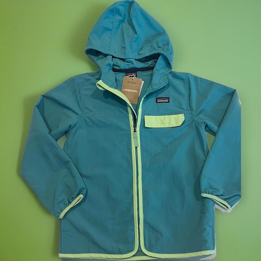 $79 Patagonia Kids Baggies Jacket Suptidal Blue Size XL (14)